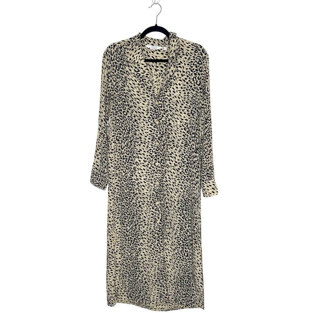 & Other Stories Animal Print Maxi Dress Women's Black Tan Size 2